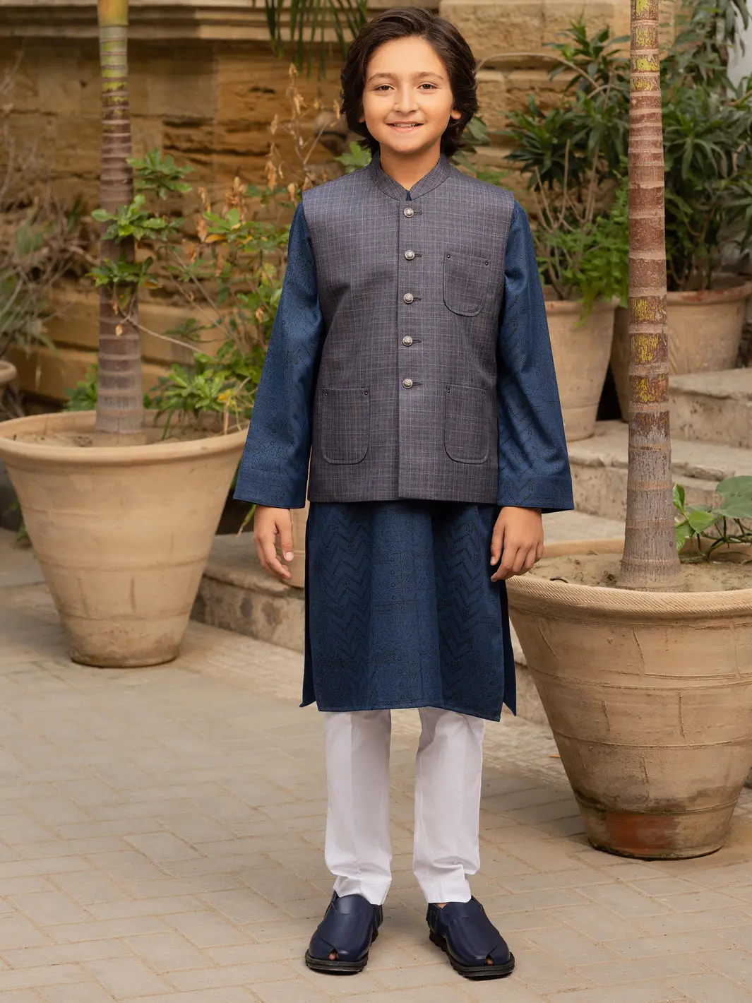 Blue-Grey Waistcoat - Alt-Wc-011B 1