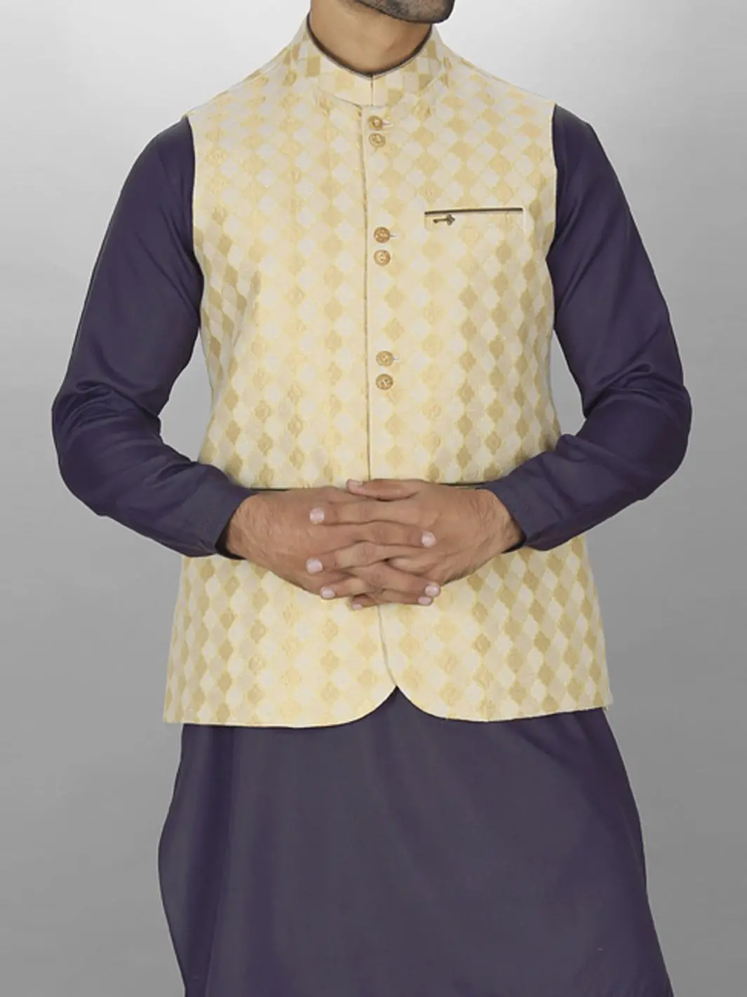Golden Yellow Waistcoat - Wc-134 1