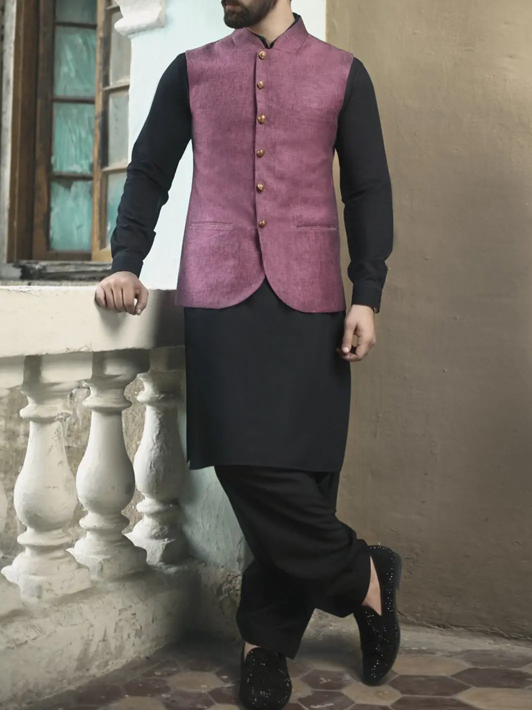 Pink Suiting Waistcoat - Wc-190 1