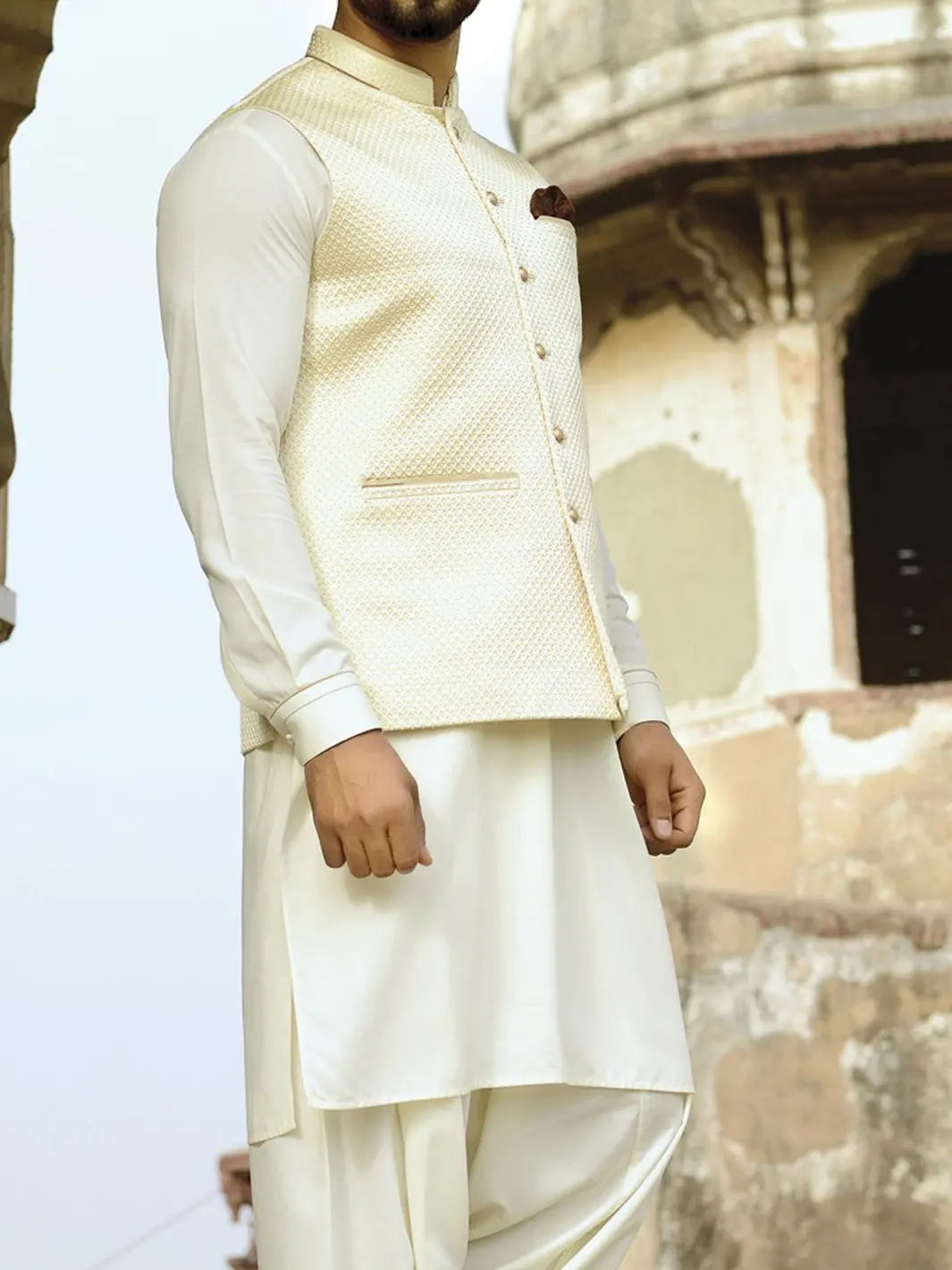 Cream Waistcoat - Wc-207 1