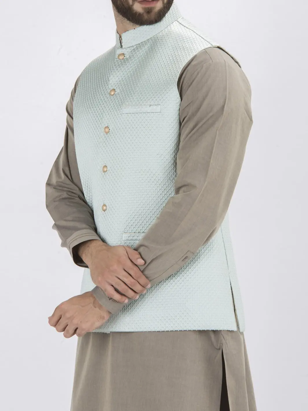 Sea Green Waistcoat - Wc-230 1