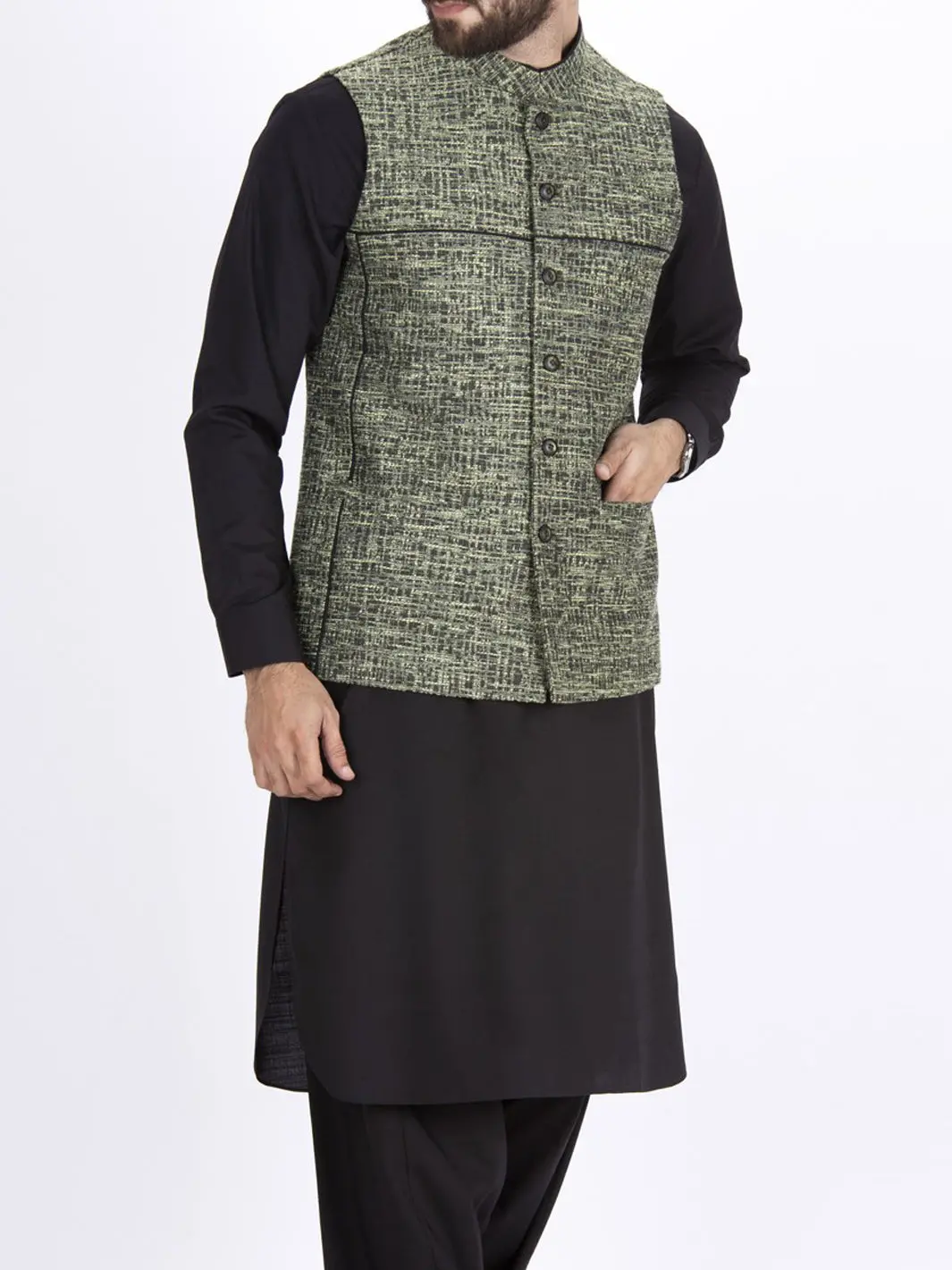 Green  Waistcoat - Al-Wc-232-R1 1