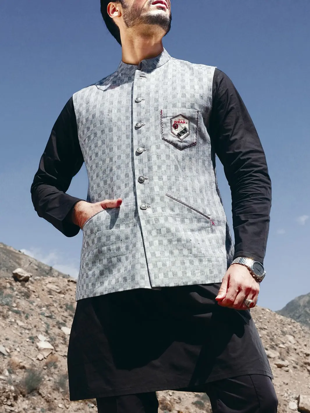 Light Grey Blended Waistcoat - Wc-257 1