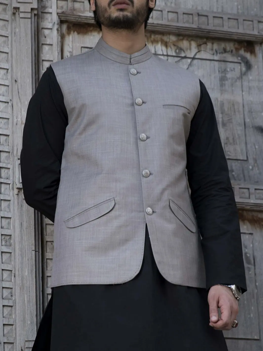 Light Grey Suiting Waistcoat - Wc-276 1