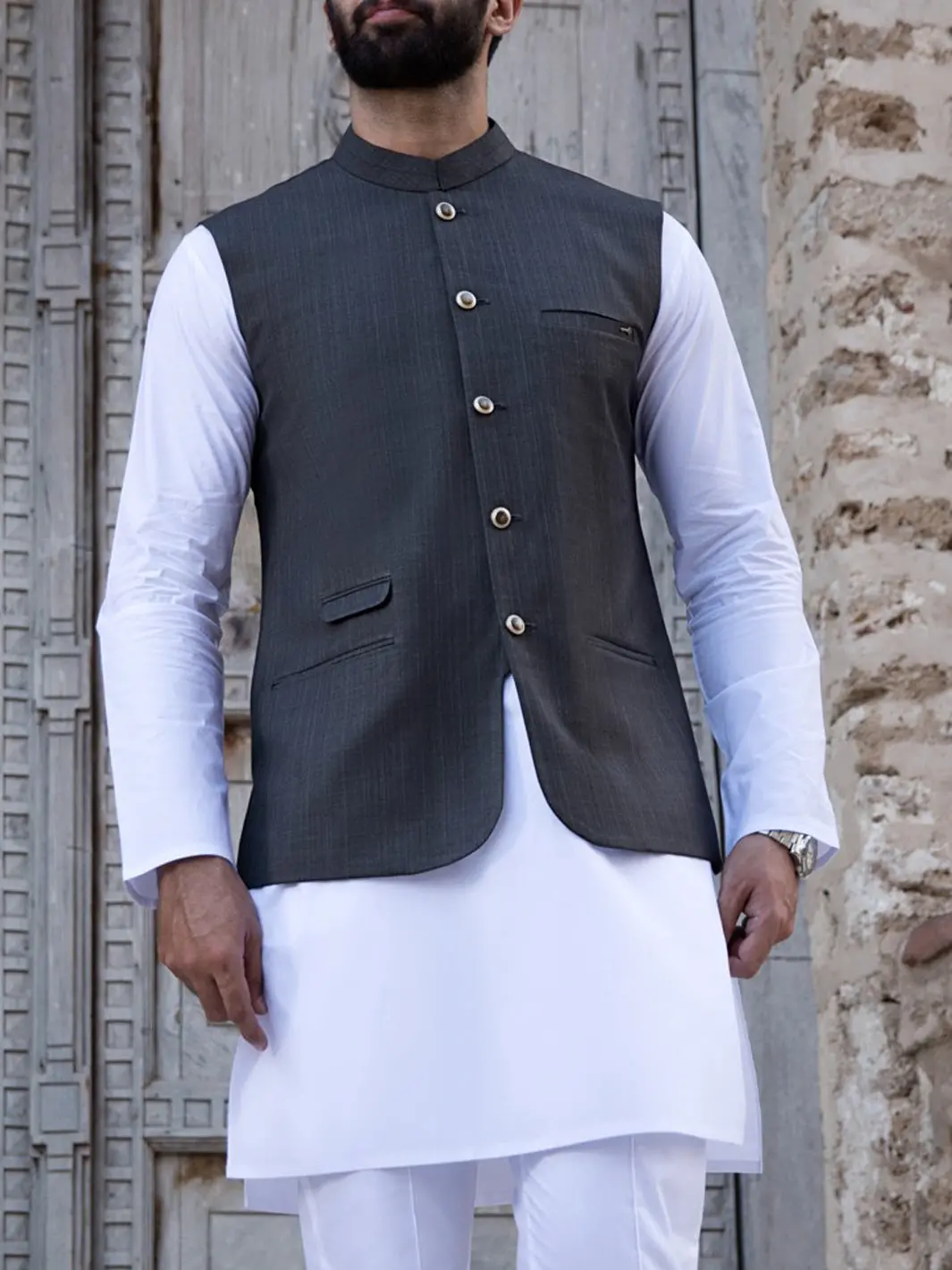 Grey Suiting Waistcoat - Wc-277 1