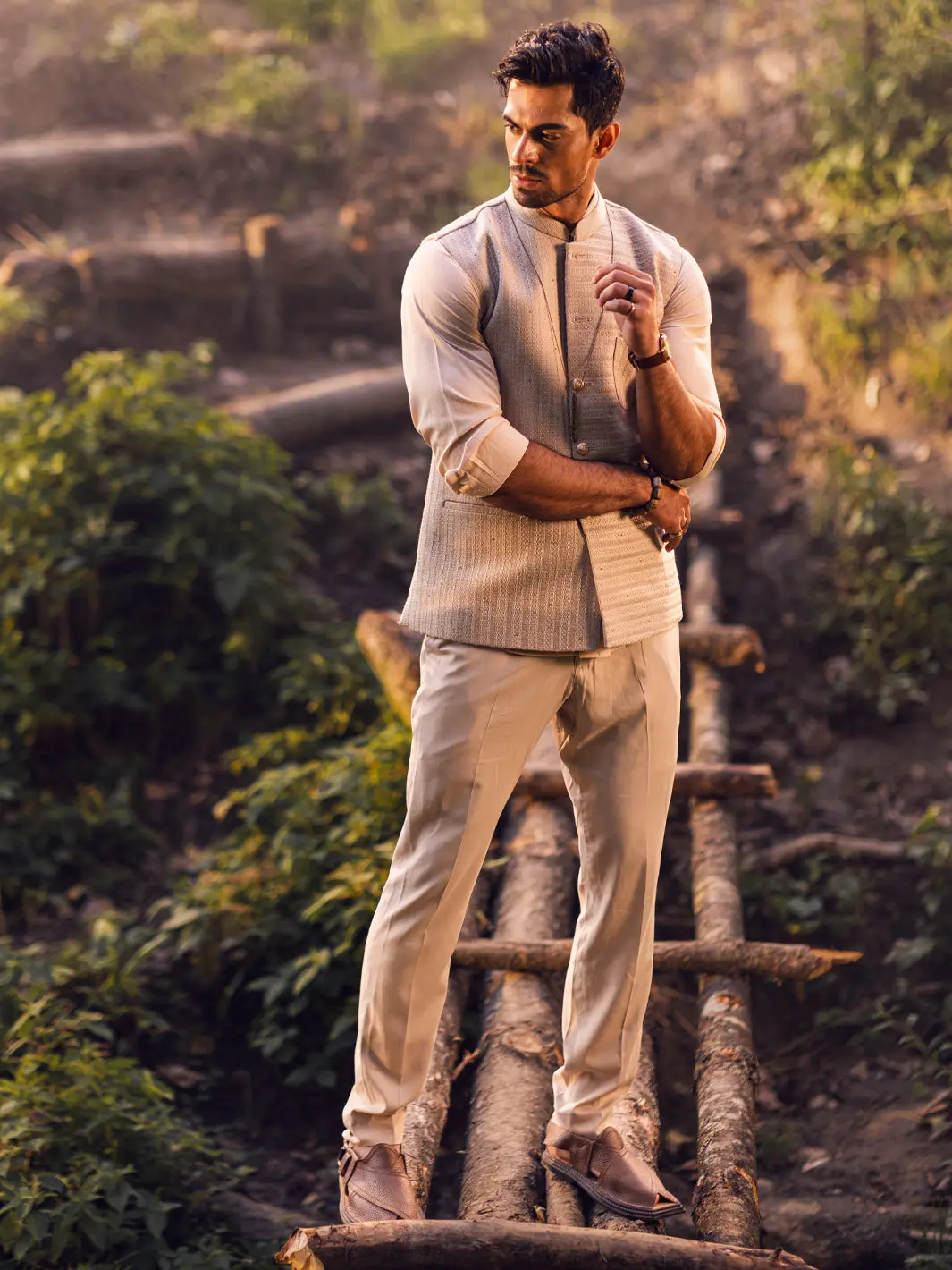 Light Beige Waistcoat - Al-Wc-517 1