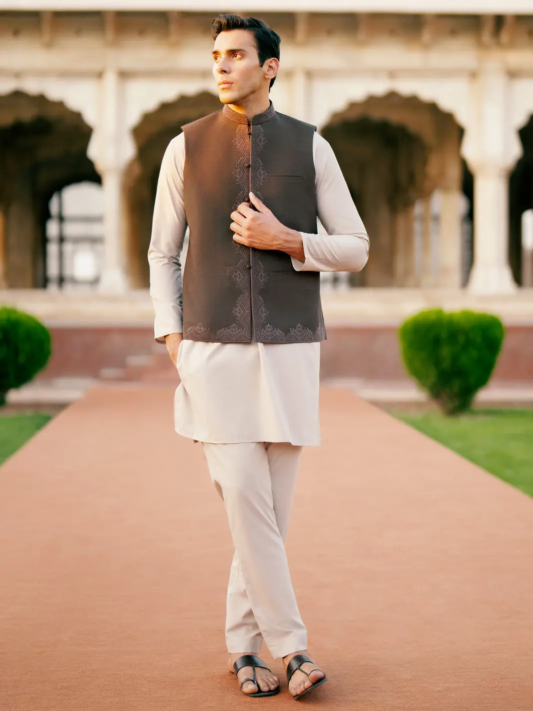 Brown Blended Waistcoat - Al-Wc-544B 1