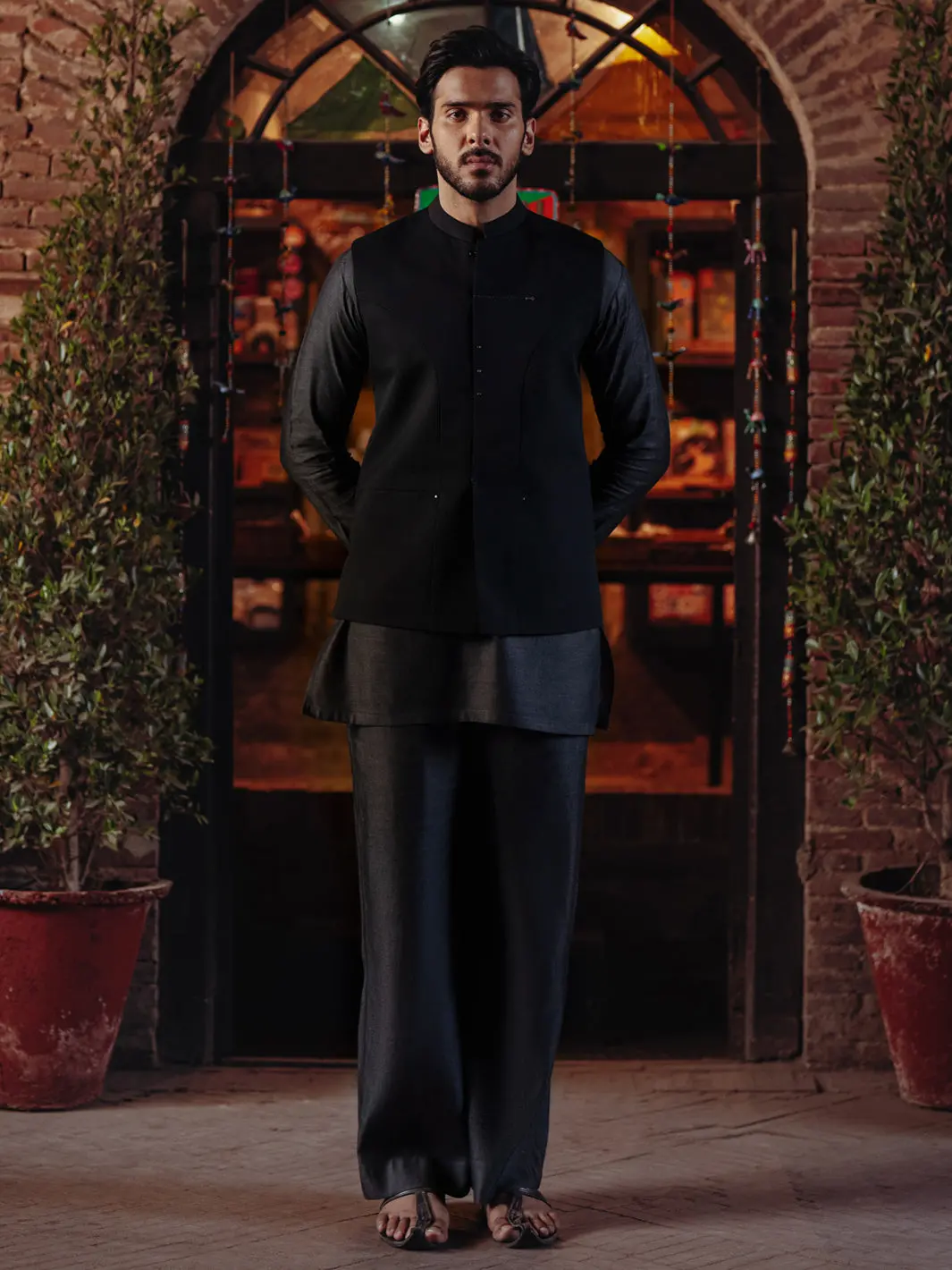 Black Blended Waistcoat - Al-Wc-586 1