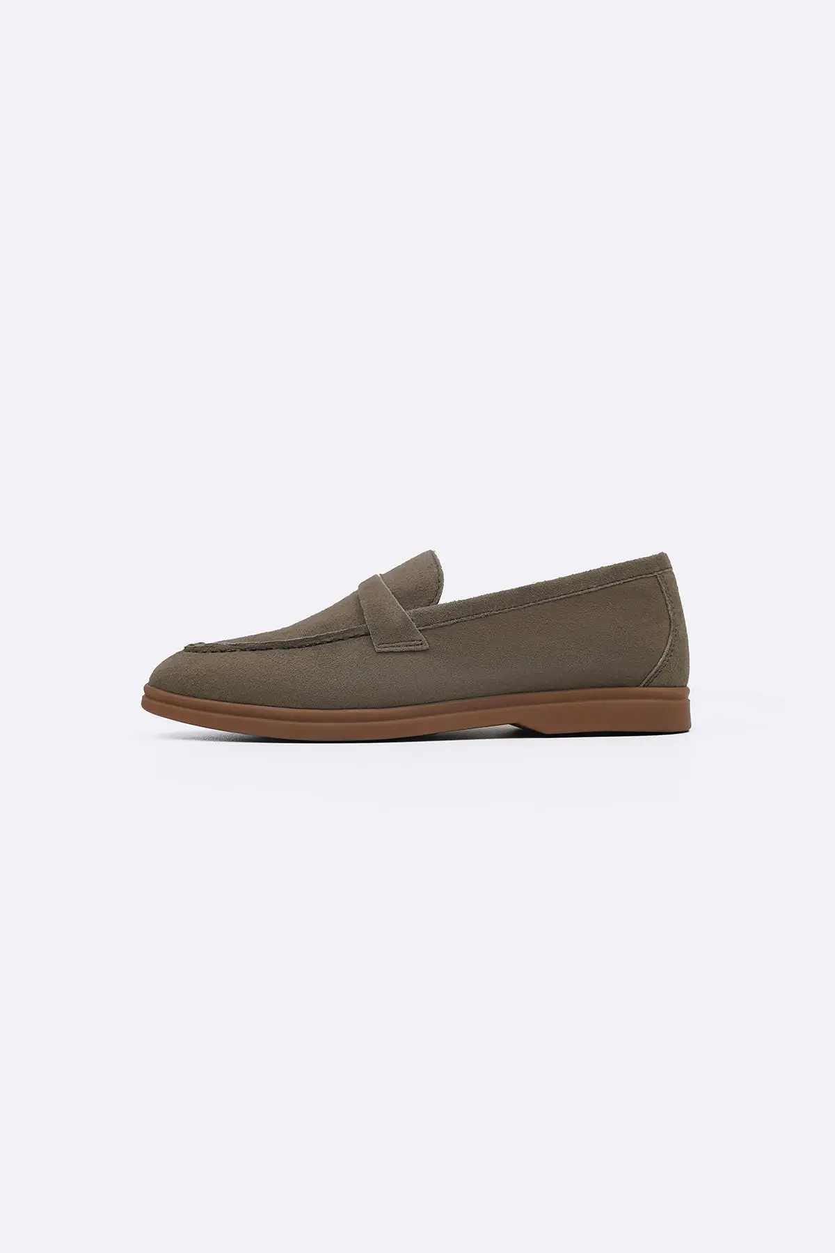 Palm & Pebble Leather Loafers 1