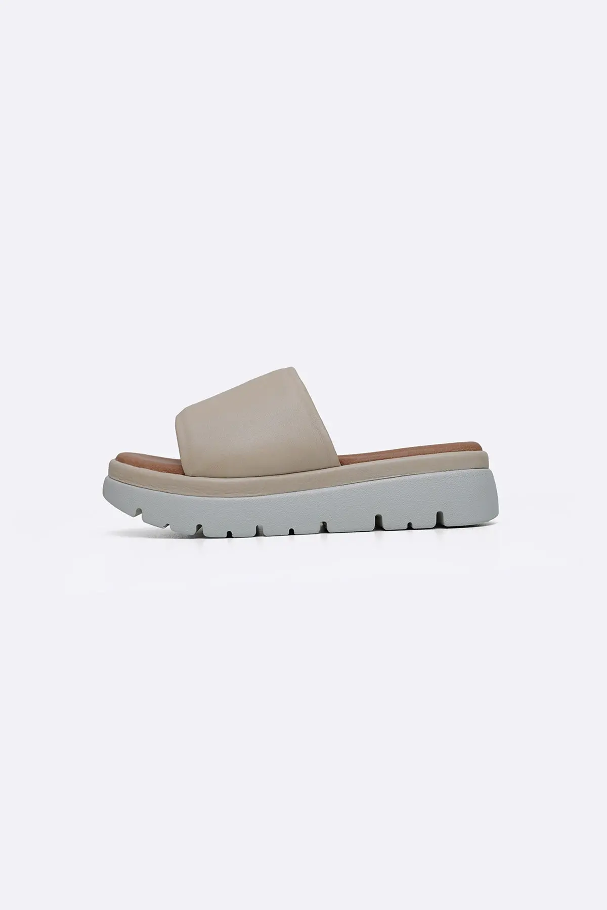 Leather Mama Platform Slides 1
