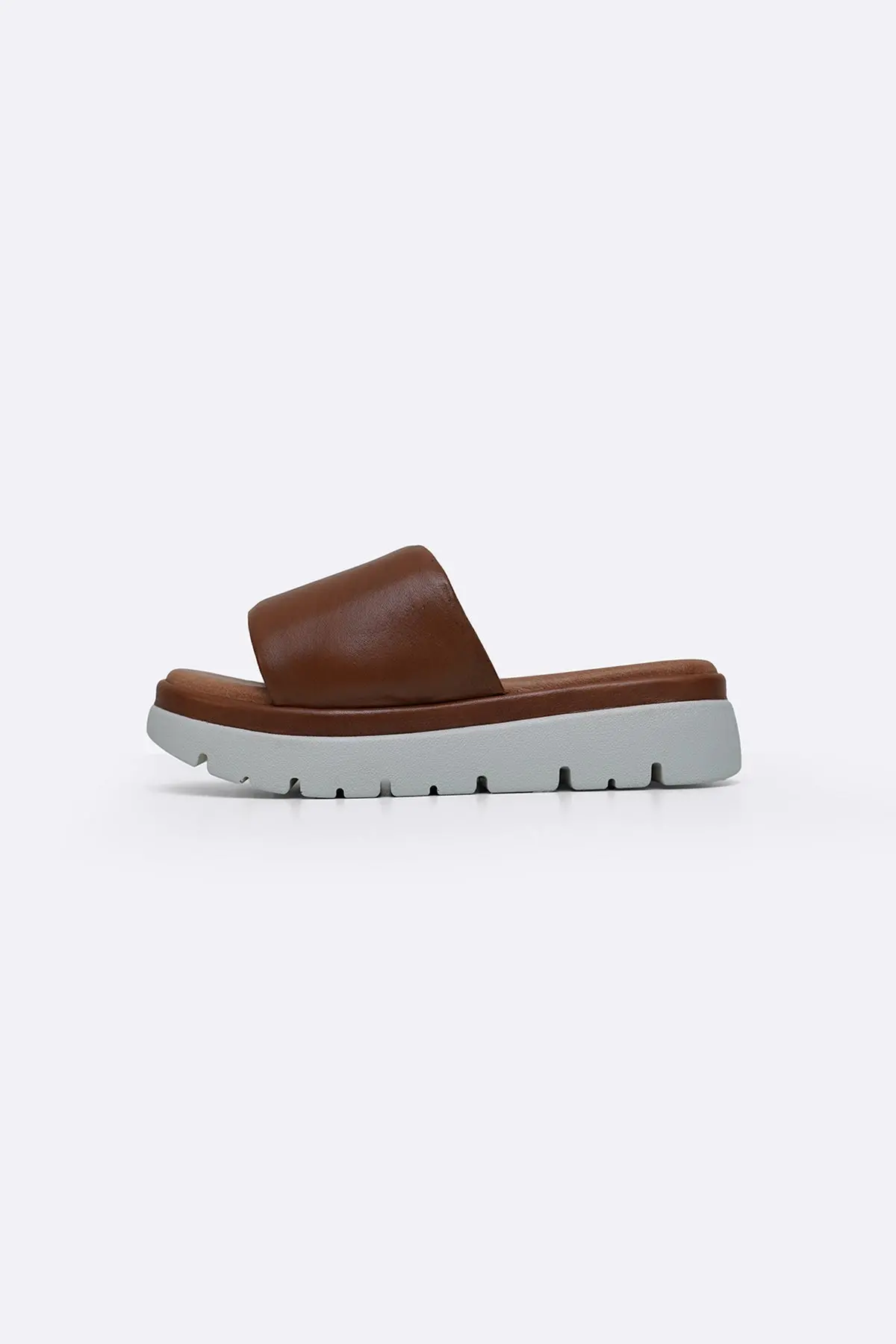 Leather Mama Platform Slides 1