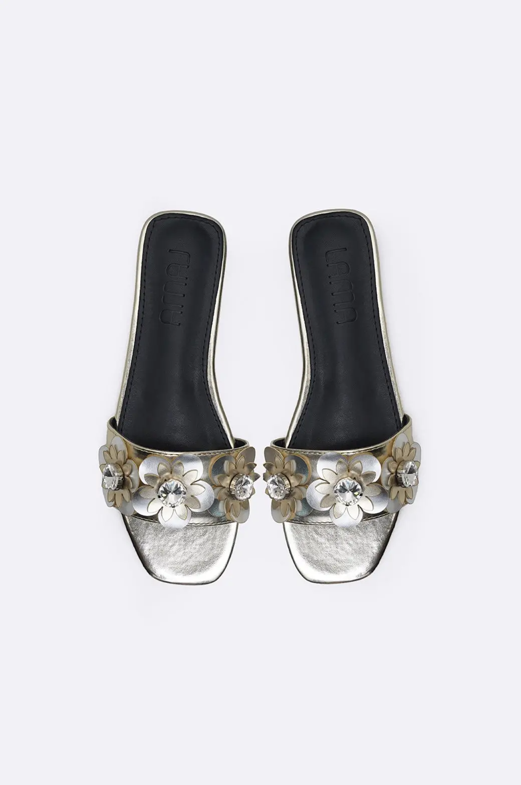 Flower Metallic Slides 1