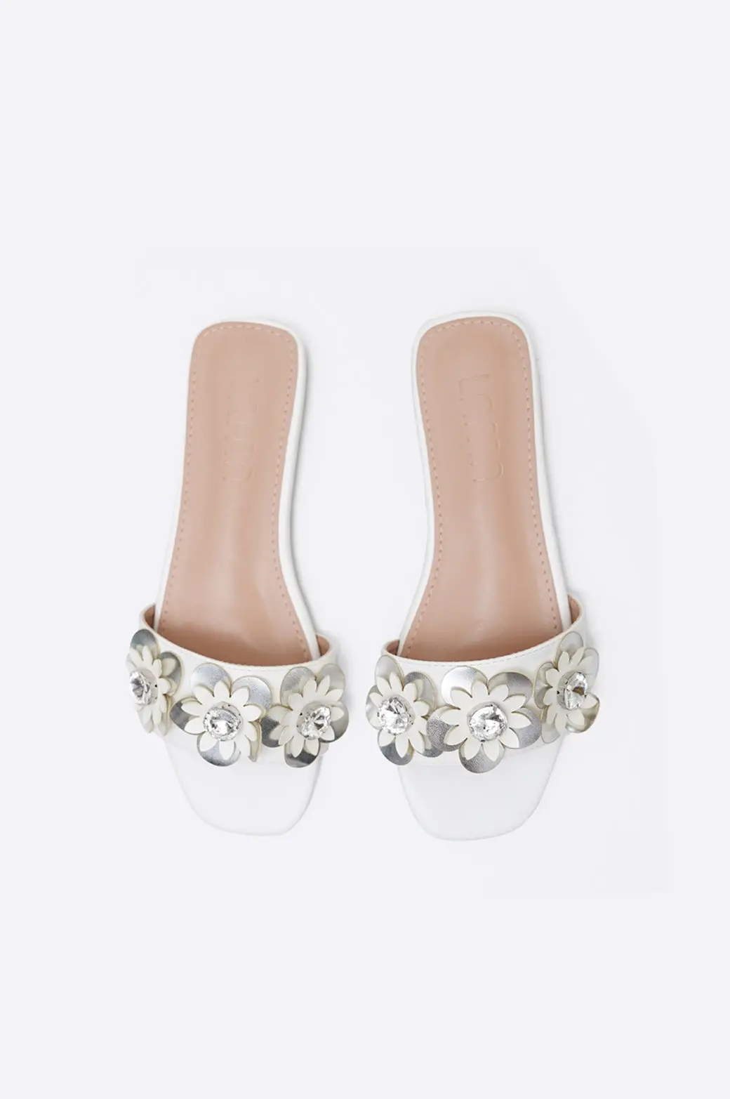 Flower Metallic Slides 1