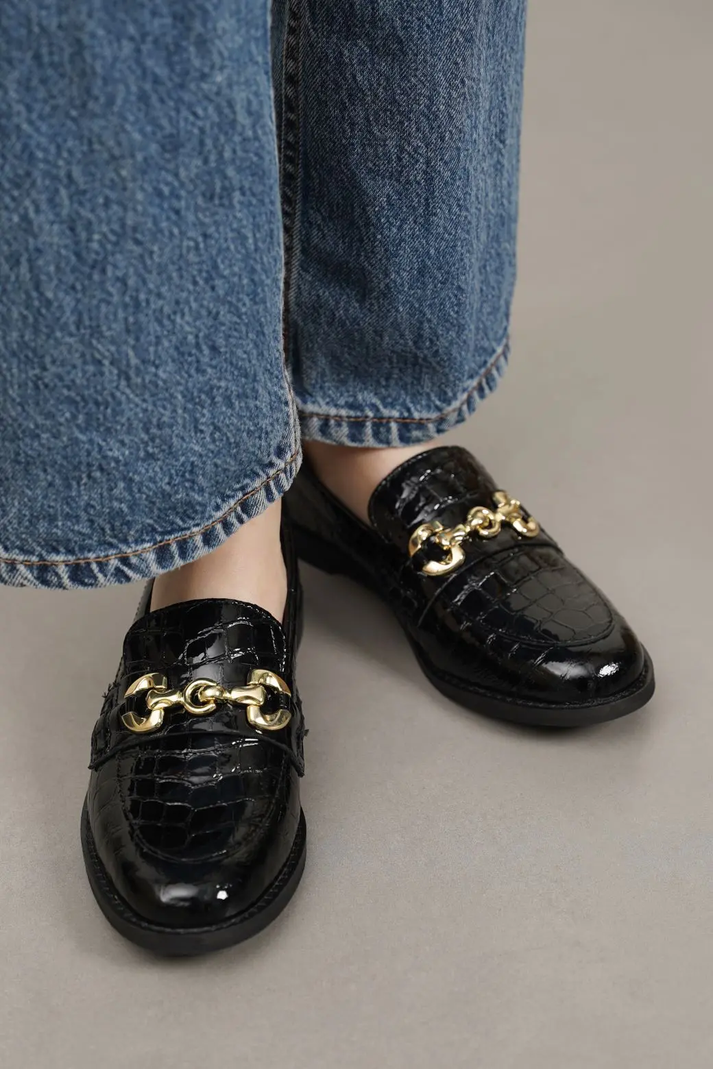 Buckled Leather Loafers 1
