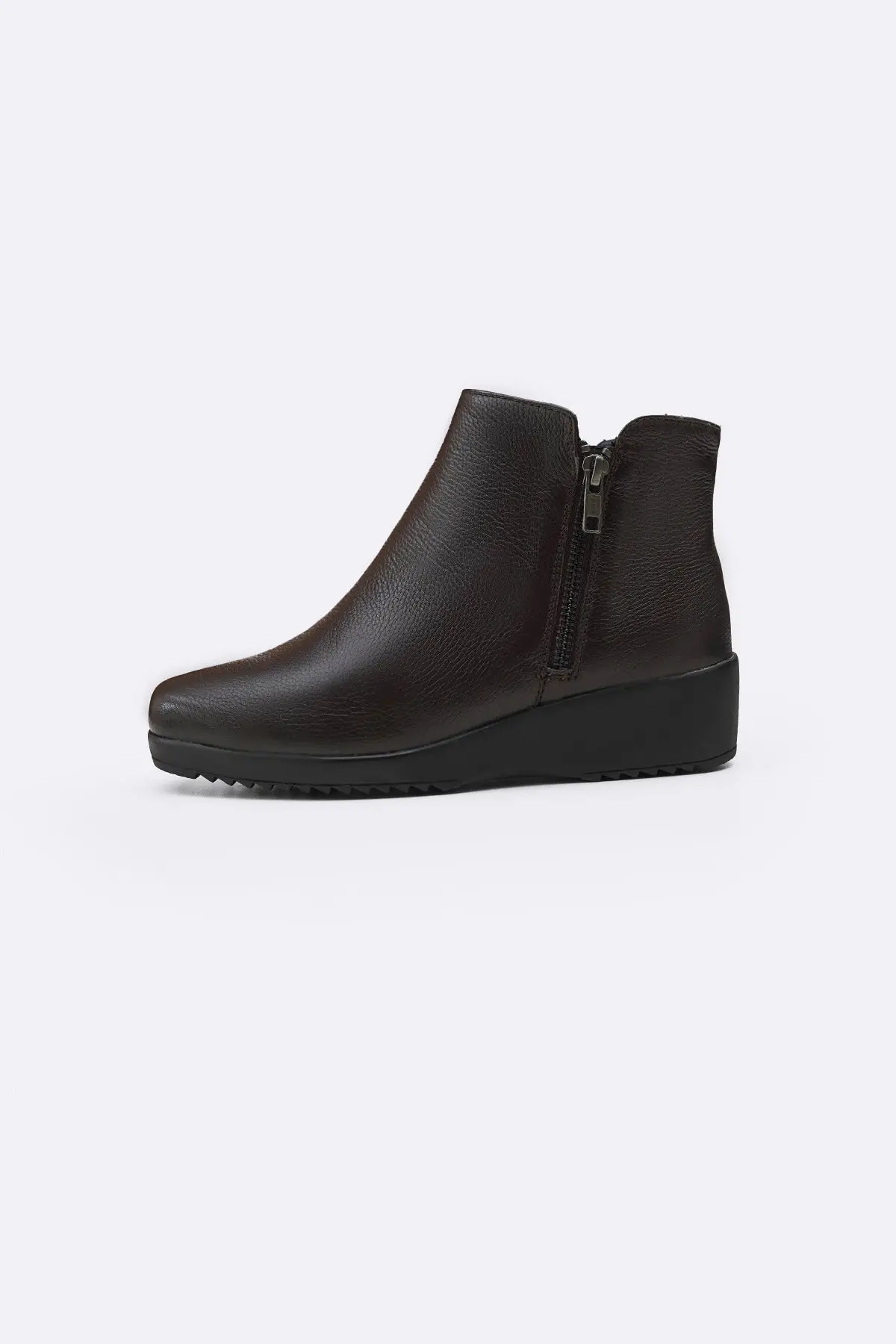 Comfy Leather Wedge Boots 1