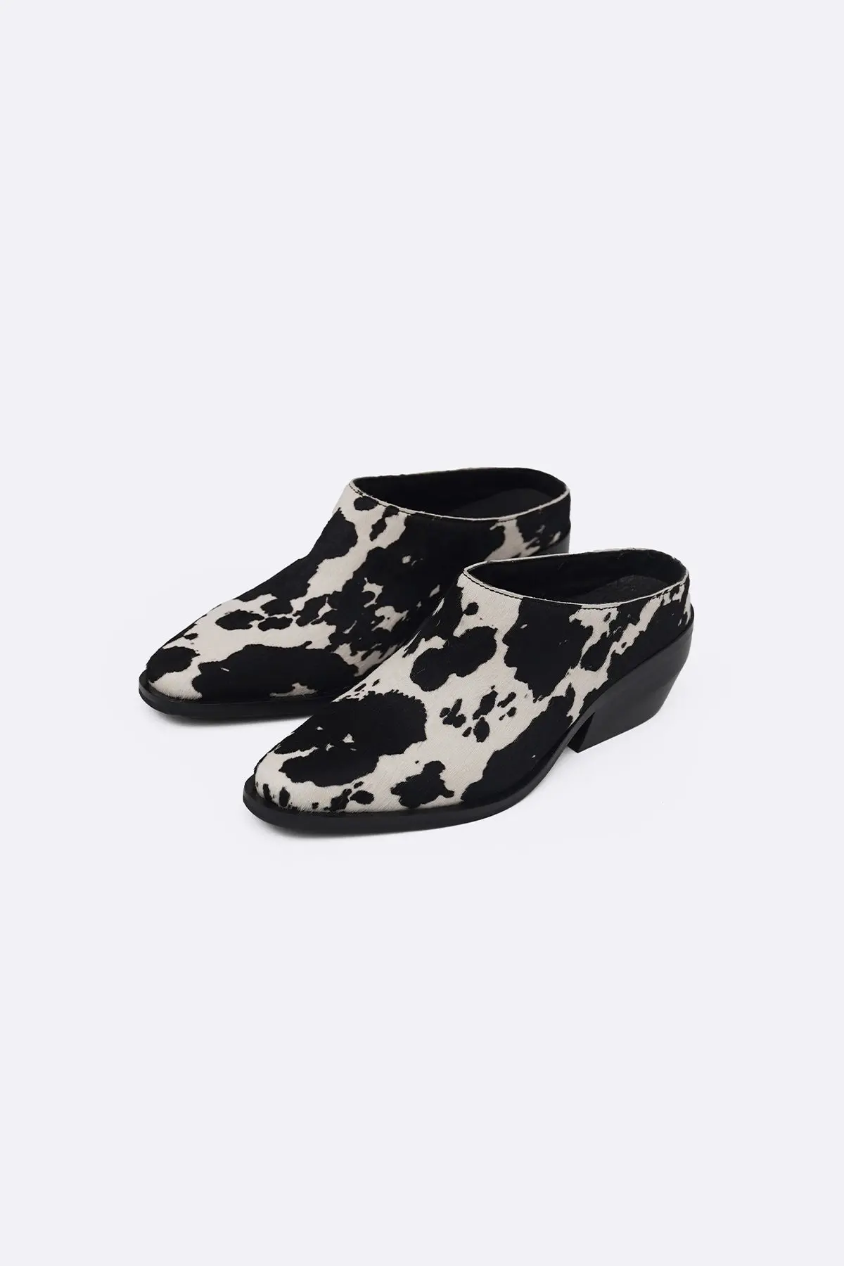 Cow Leather Boot Mules 1