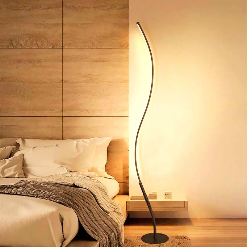 Modern Wavy Twisted Standing Corner Neon Lamp 1
