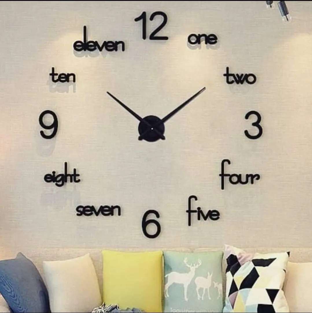 Acrylic Wall Clock With 12 Inch Needles(A32) 1