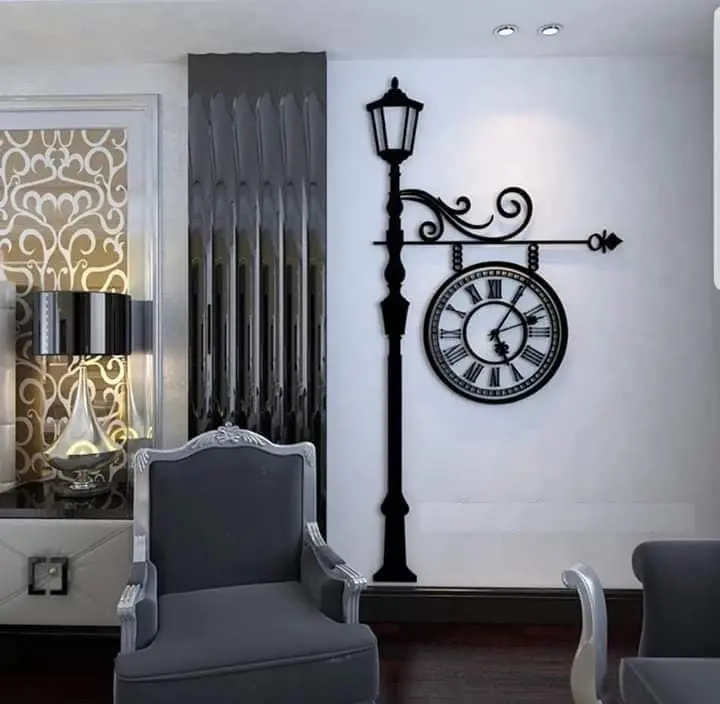Large European-Style Acrylic Wall Clock – 54 x 30 Inches