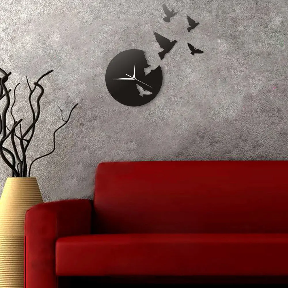 Bird Clock Black: A1 1