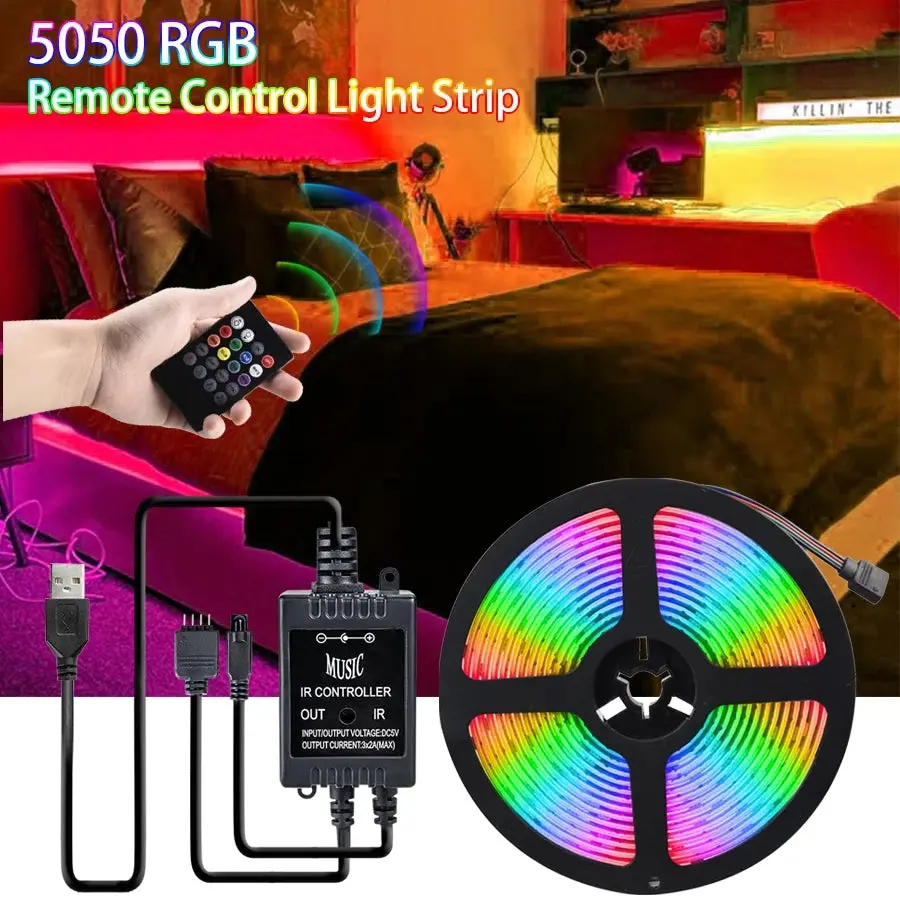 Led Strip Smd With Remote Control 5 Meter Length 1