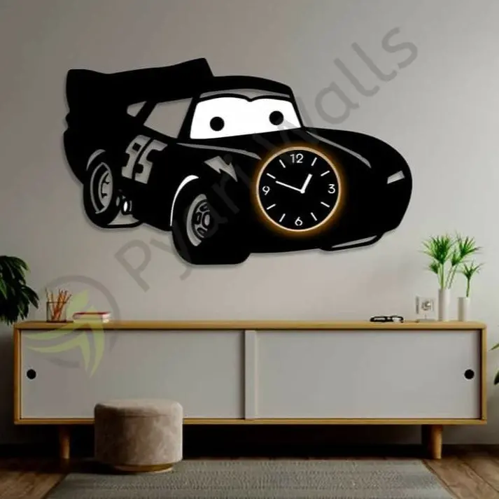 Cars Clock 95 (Big) Kids Room Clock - Wall Clock 1