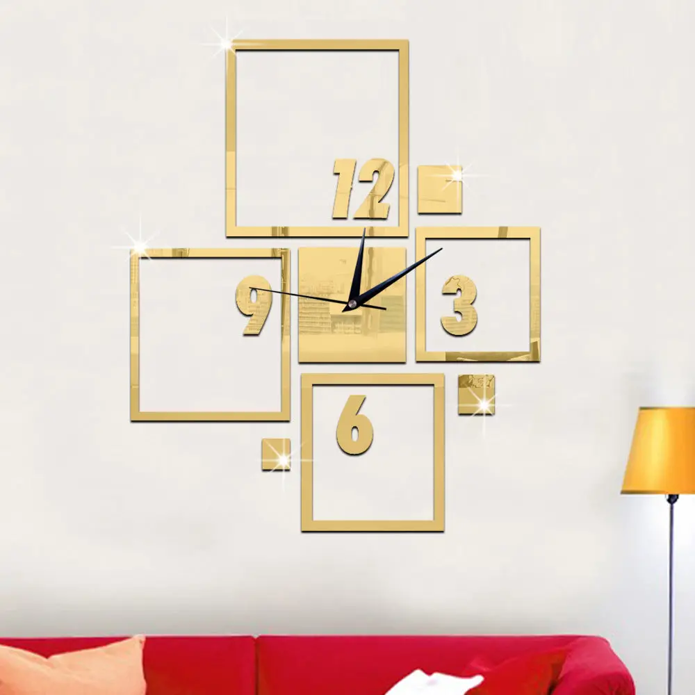 Acrylic Decor Clock : Dm03 Gold 1