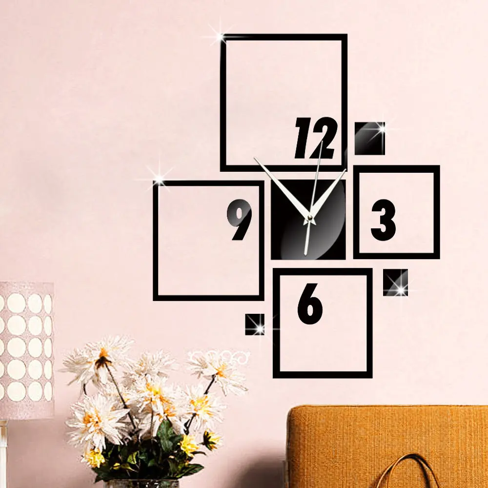 Acrylic Decor Clock : Dm03 - Black 1