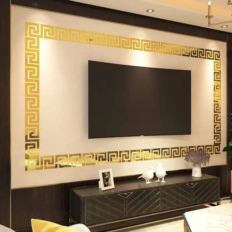 Building Acrylic Border Mirror Decor 1