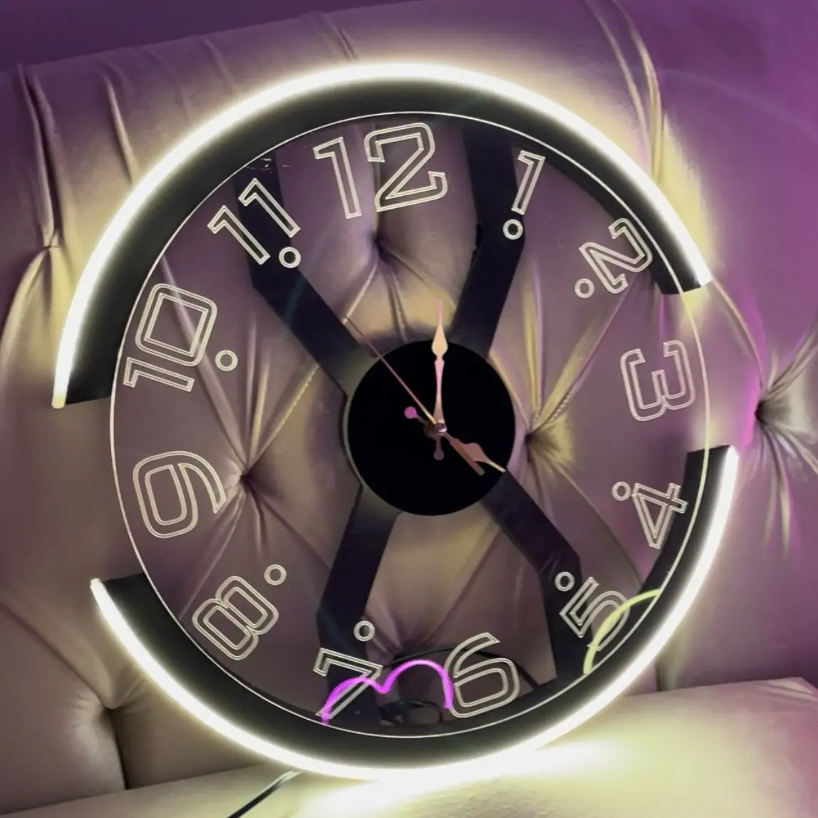Modern Style Neon X Clock Ambient Light- Azadi Sale Offer 1