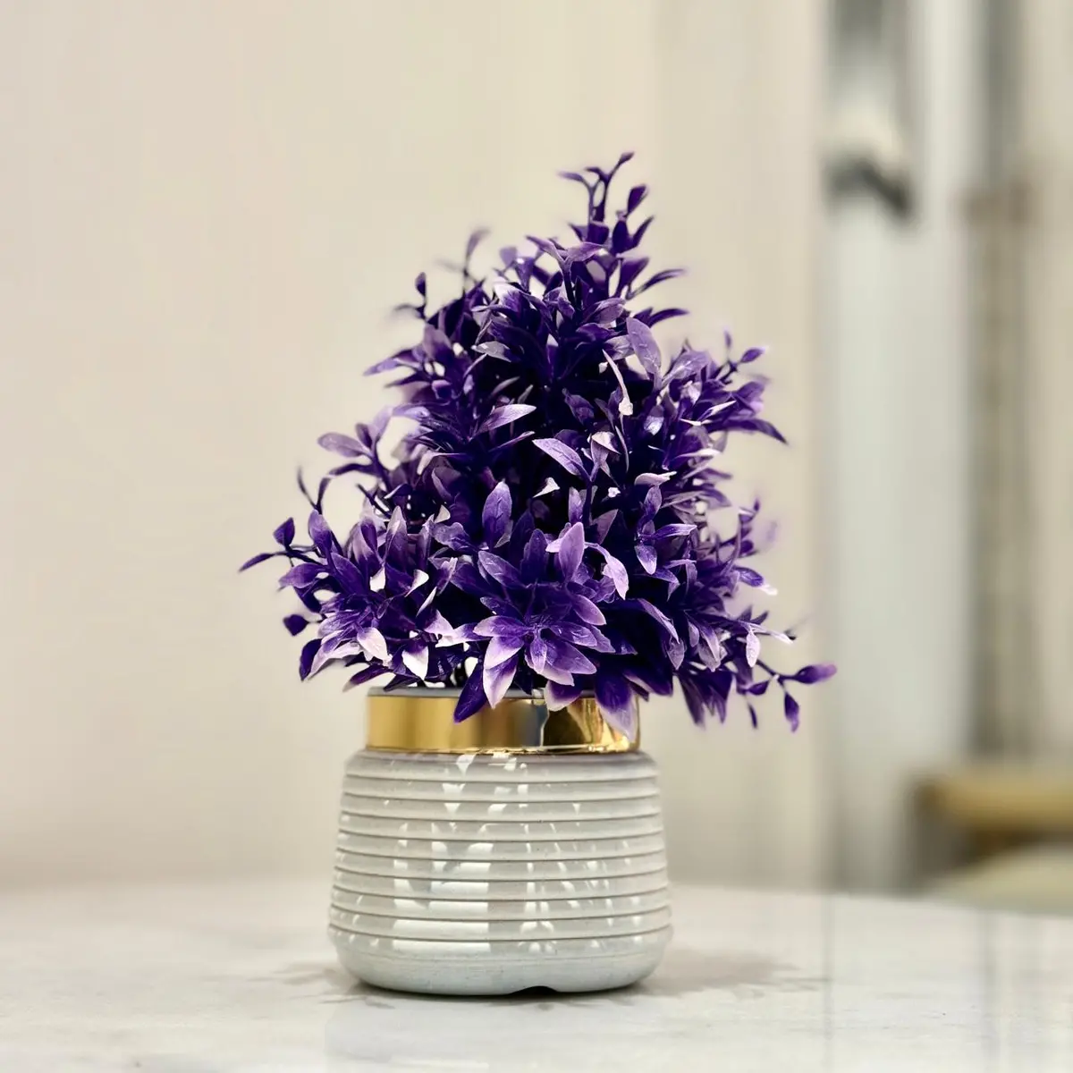 Miniature Tree Planter For Home And Office Decor (Purple Color) 1
