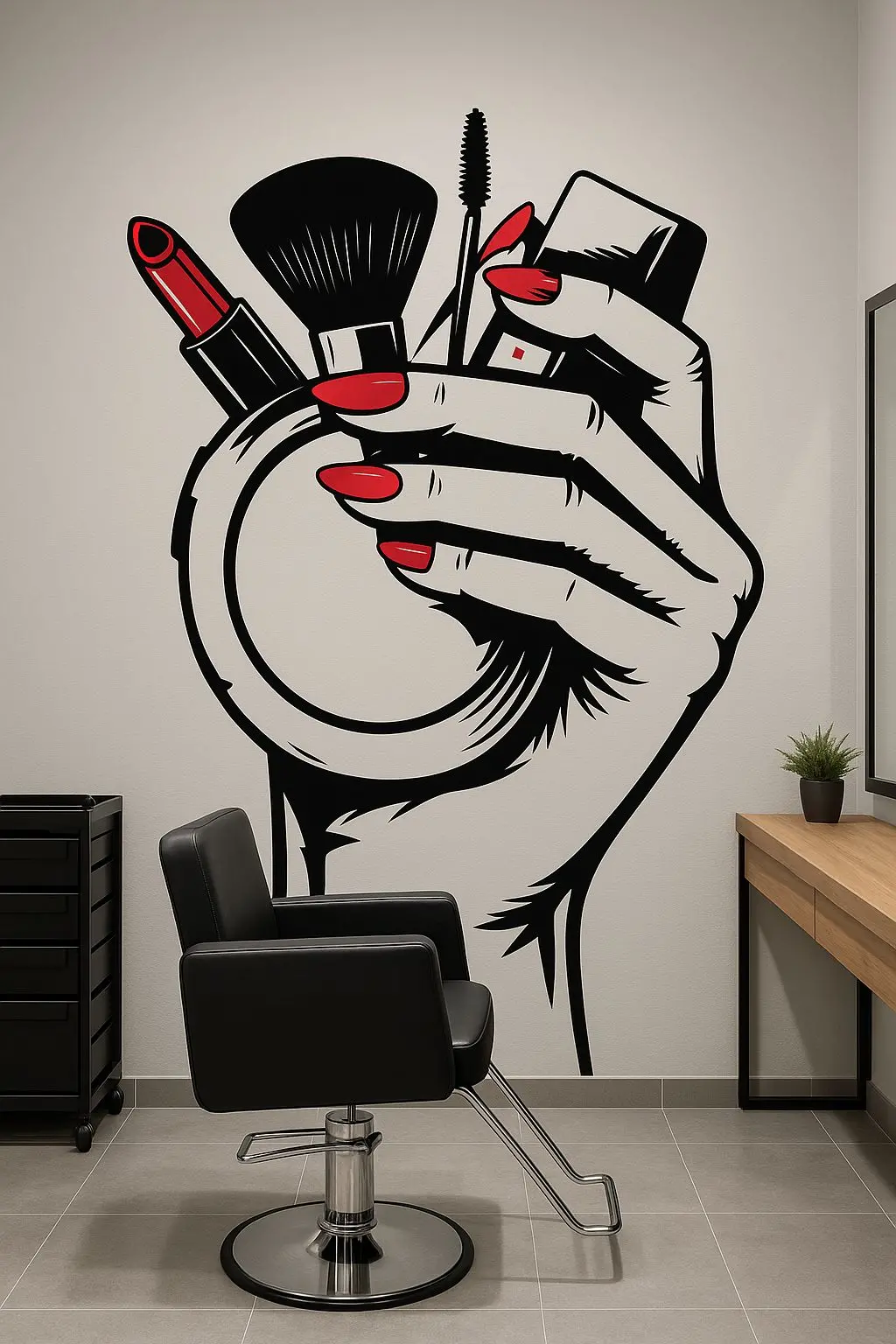 Salon Wall Decor Large Size 8X4 Feet Cover Whole Wall Of Salon 1