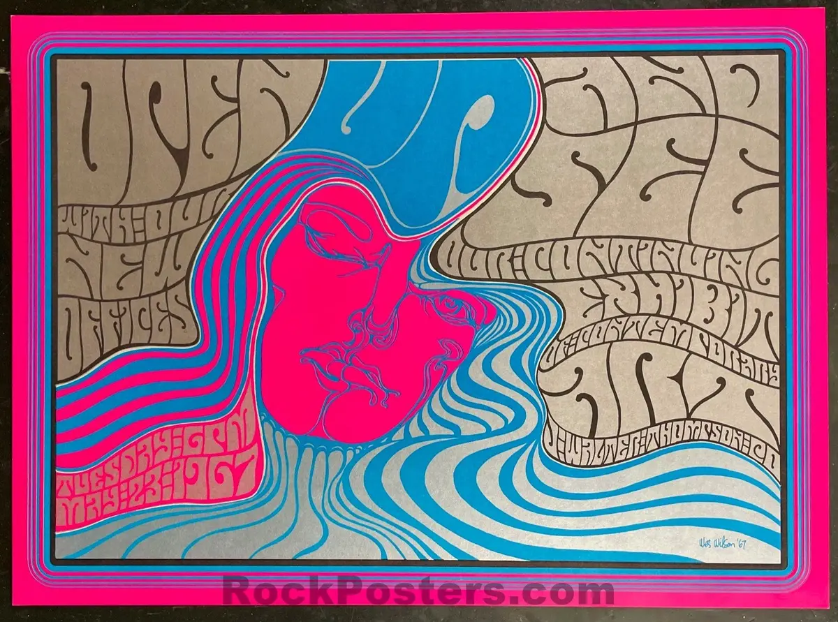 Auction - Wes Wilson - Open Up And See - Psychedelic Art Exhibit - 1967 Poster - Near Mint 1