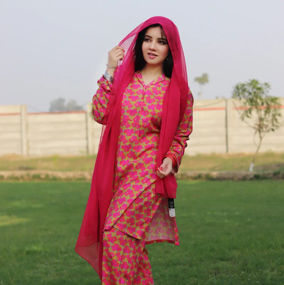 2 Pc Pink Flower 1