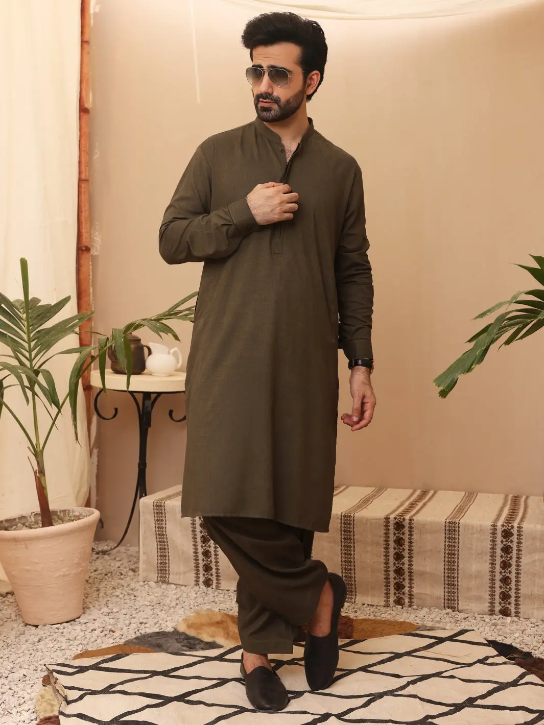 Green Kurta Shalwar - Al-Ks-2652 1