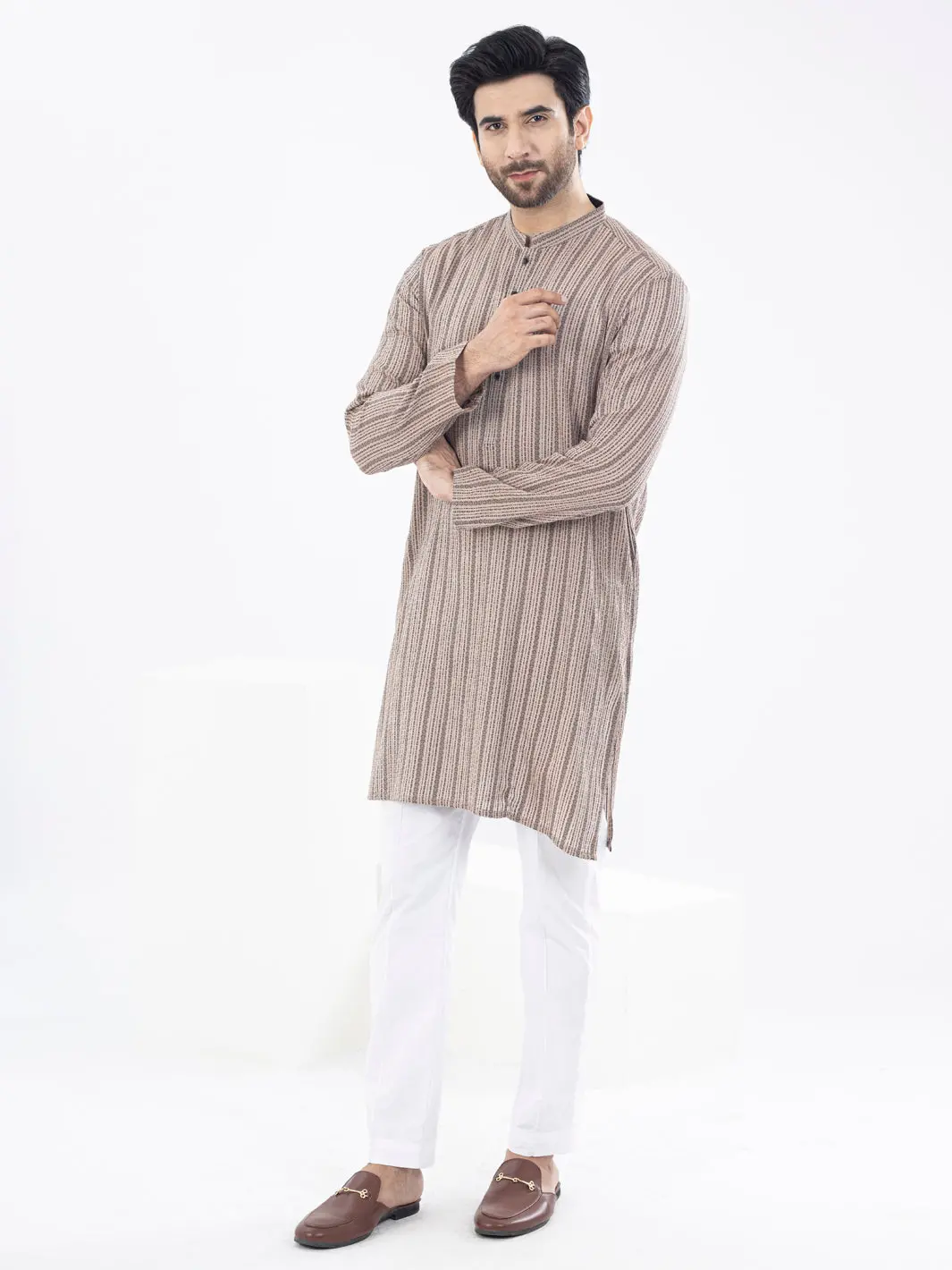 Brown Kurta - Al-K-1058 1