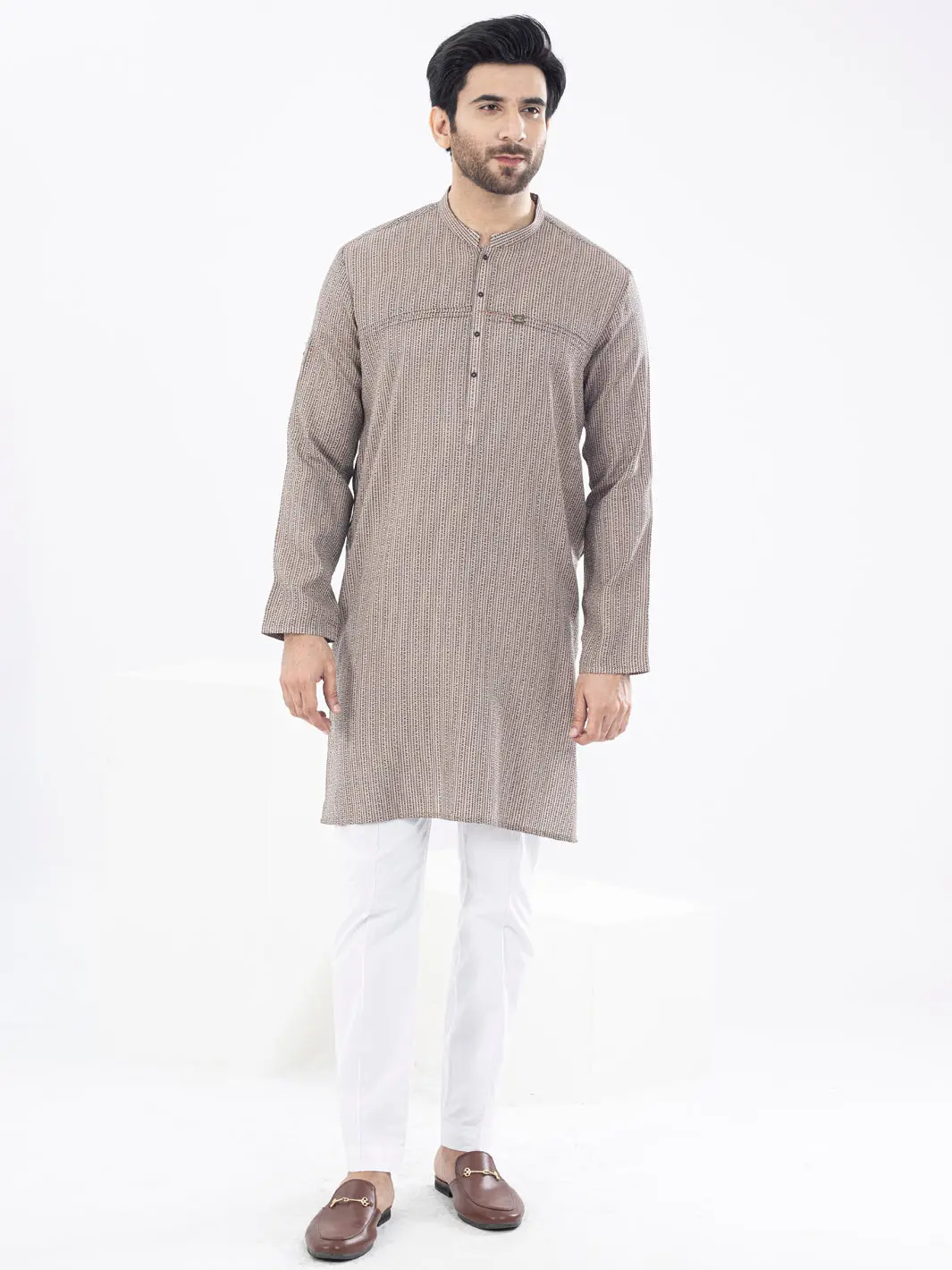 Light Peach Kurta - Al-K-1072 1