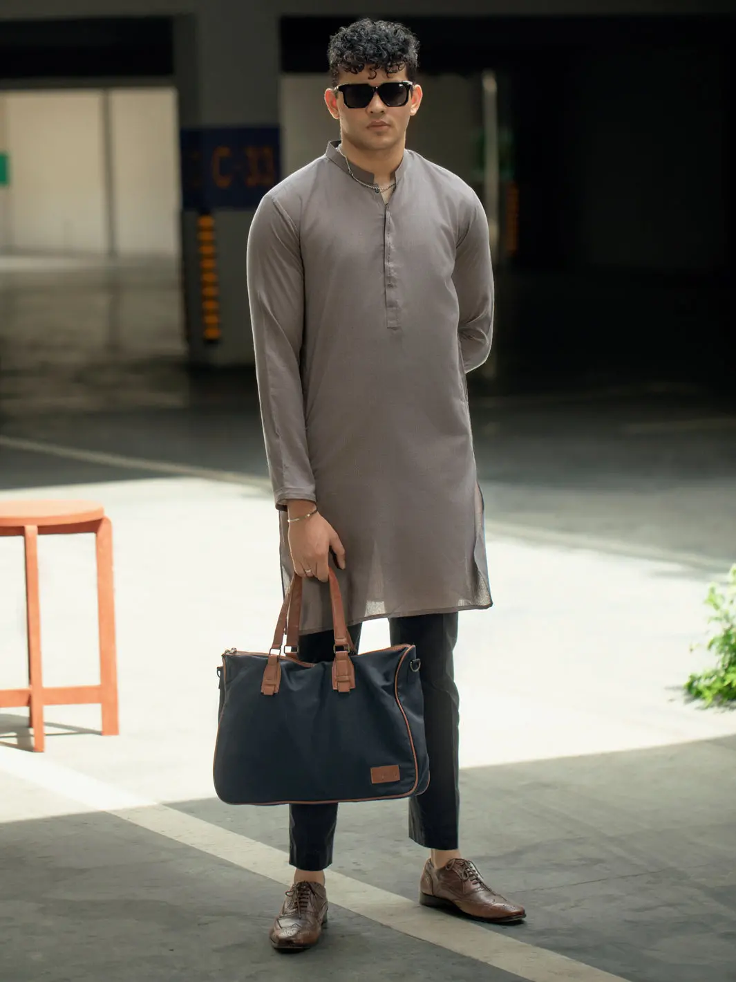 Brown Kurta - Al-K-1089 1