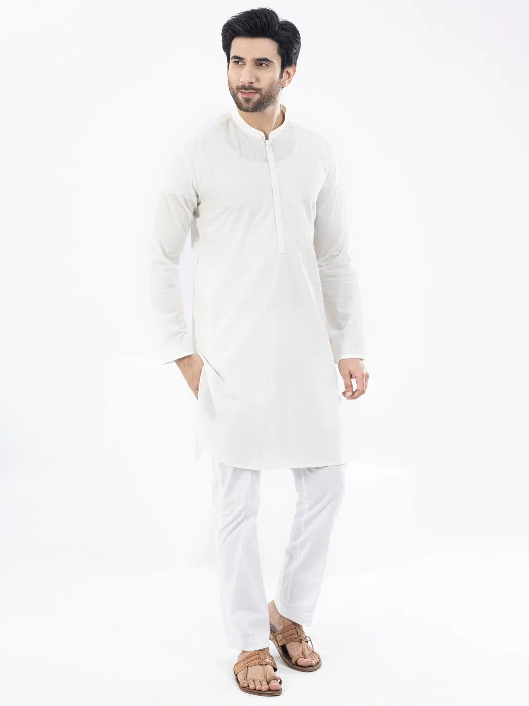 White Kurta - Al-K-1099 1