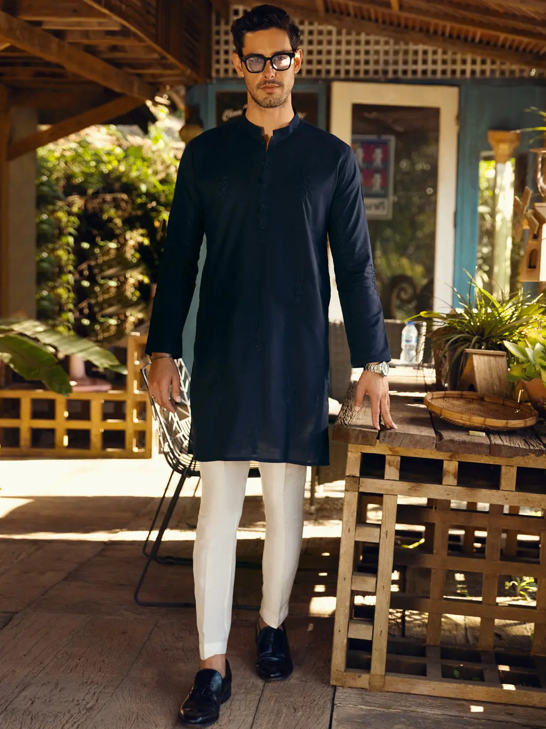 Navy Blue Kurta - Al-K-1103A 1