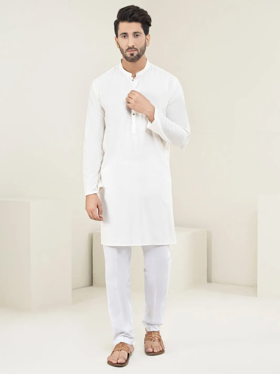 Off White Kurta - Al-K-1105 1