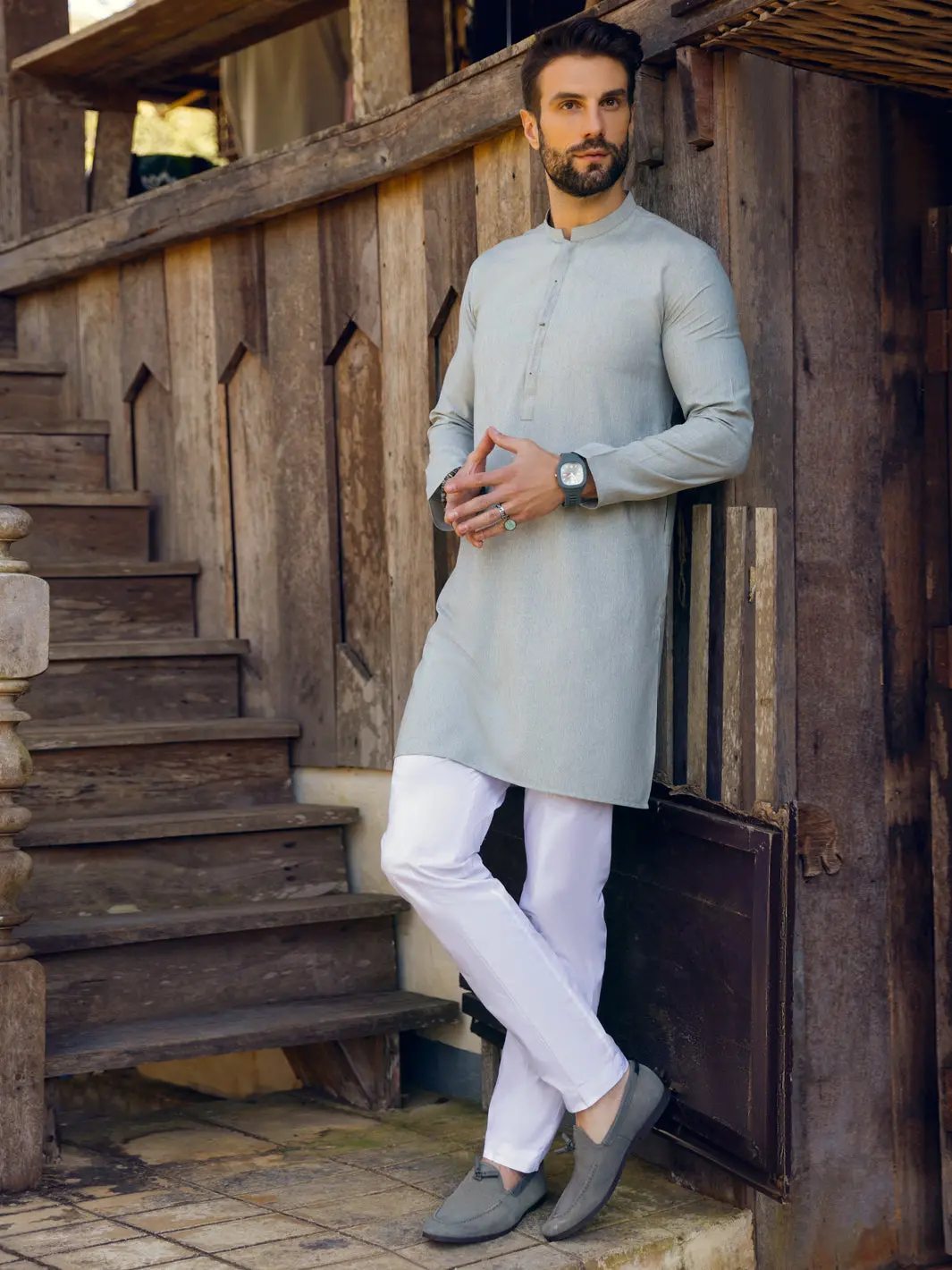 Light Blue Kurta - Al-K-1109 1