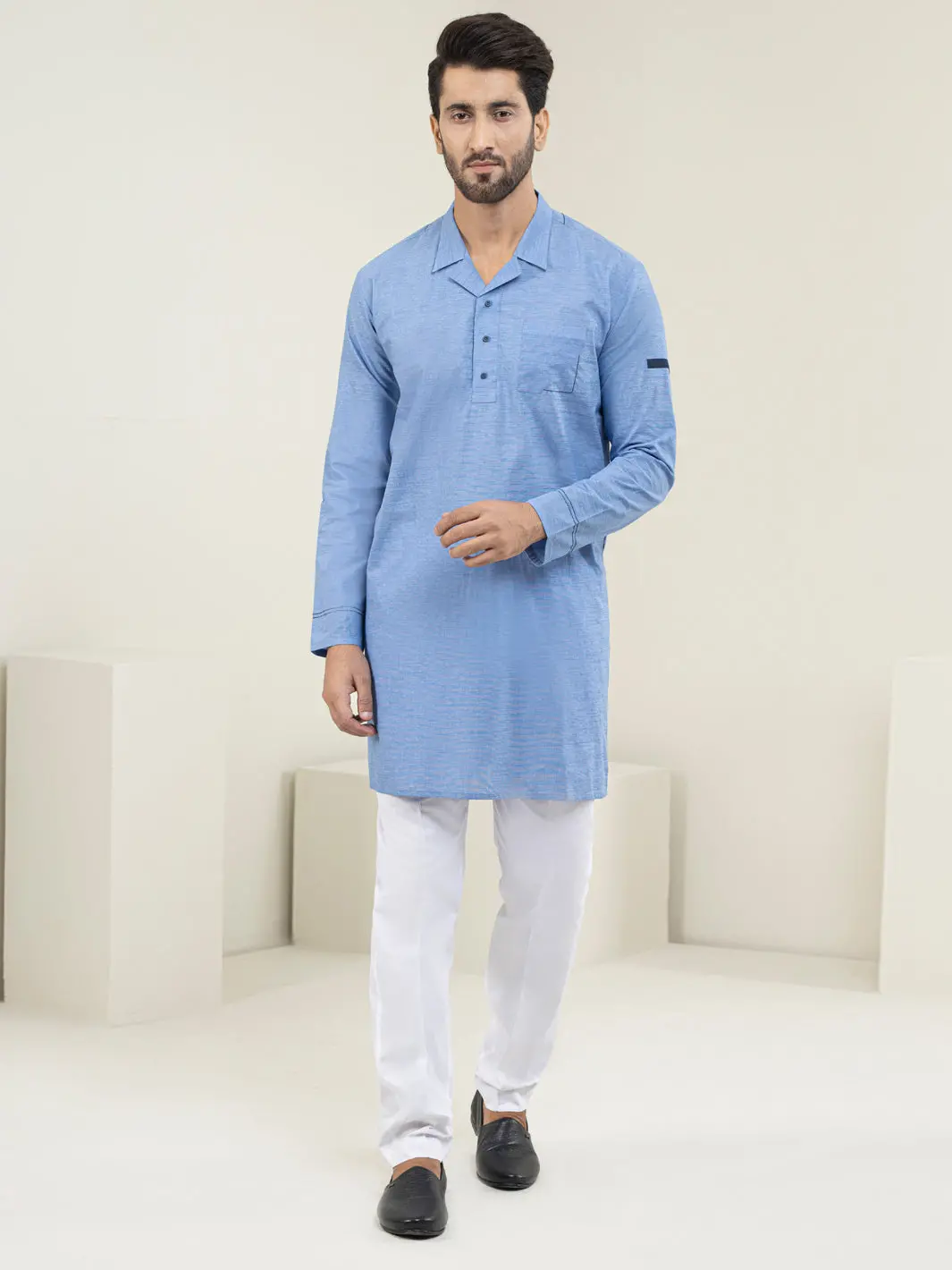 Blue Kurta - Al-K-1126 1