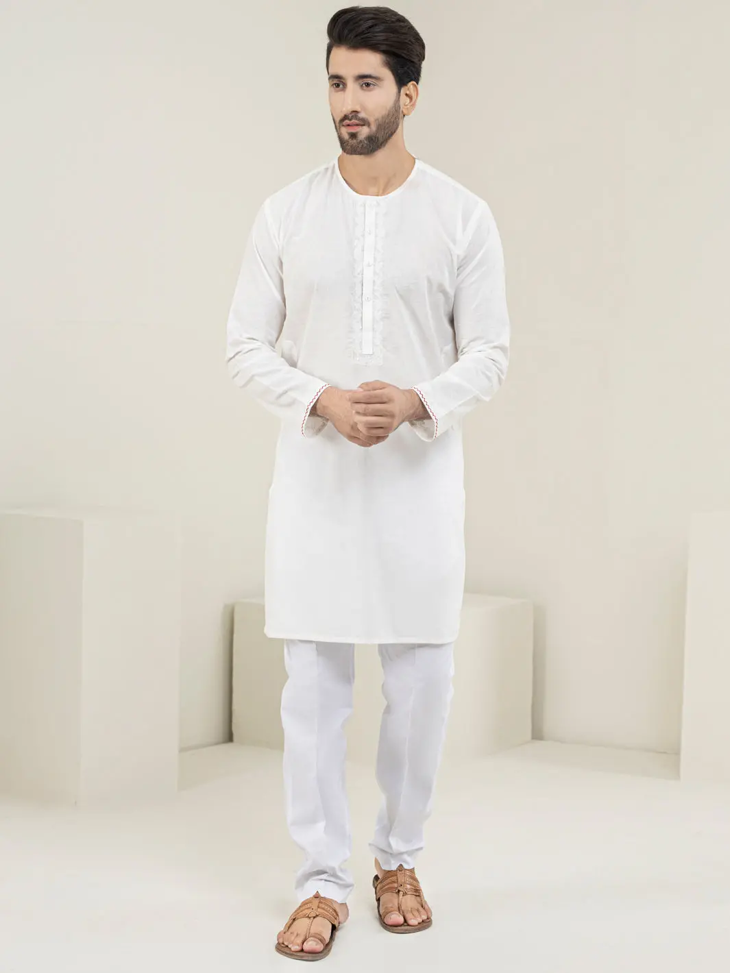 White Kurta - Al-K-1132 1