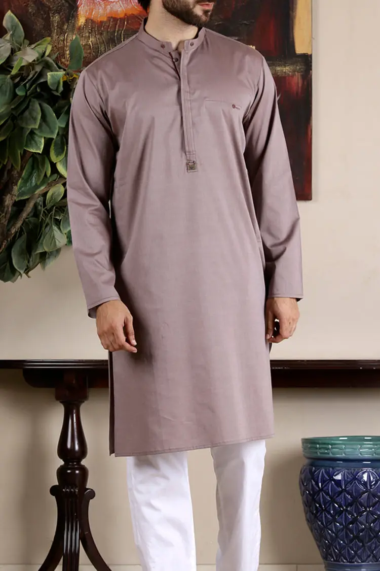 Brown Blended Kurta - Al-K-631 1