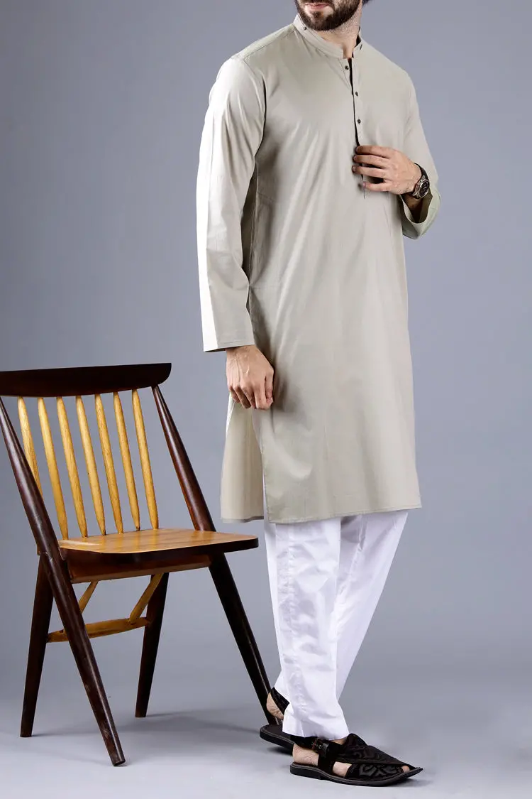 Light Green Blended Kurta - Al-K-655 1