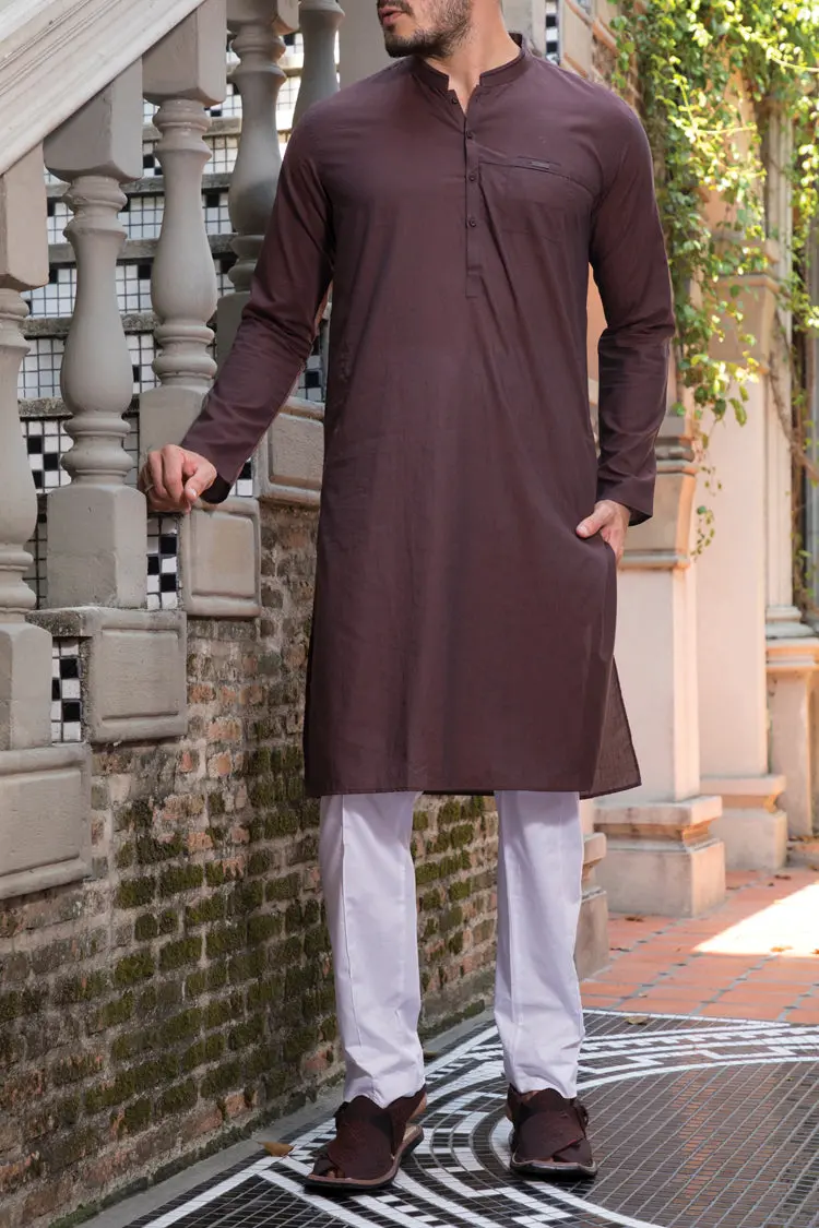 Maroon Blended Kurta - Al-K-672 1
