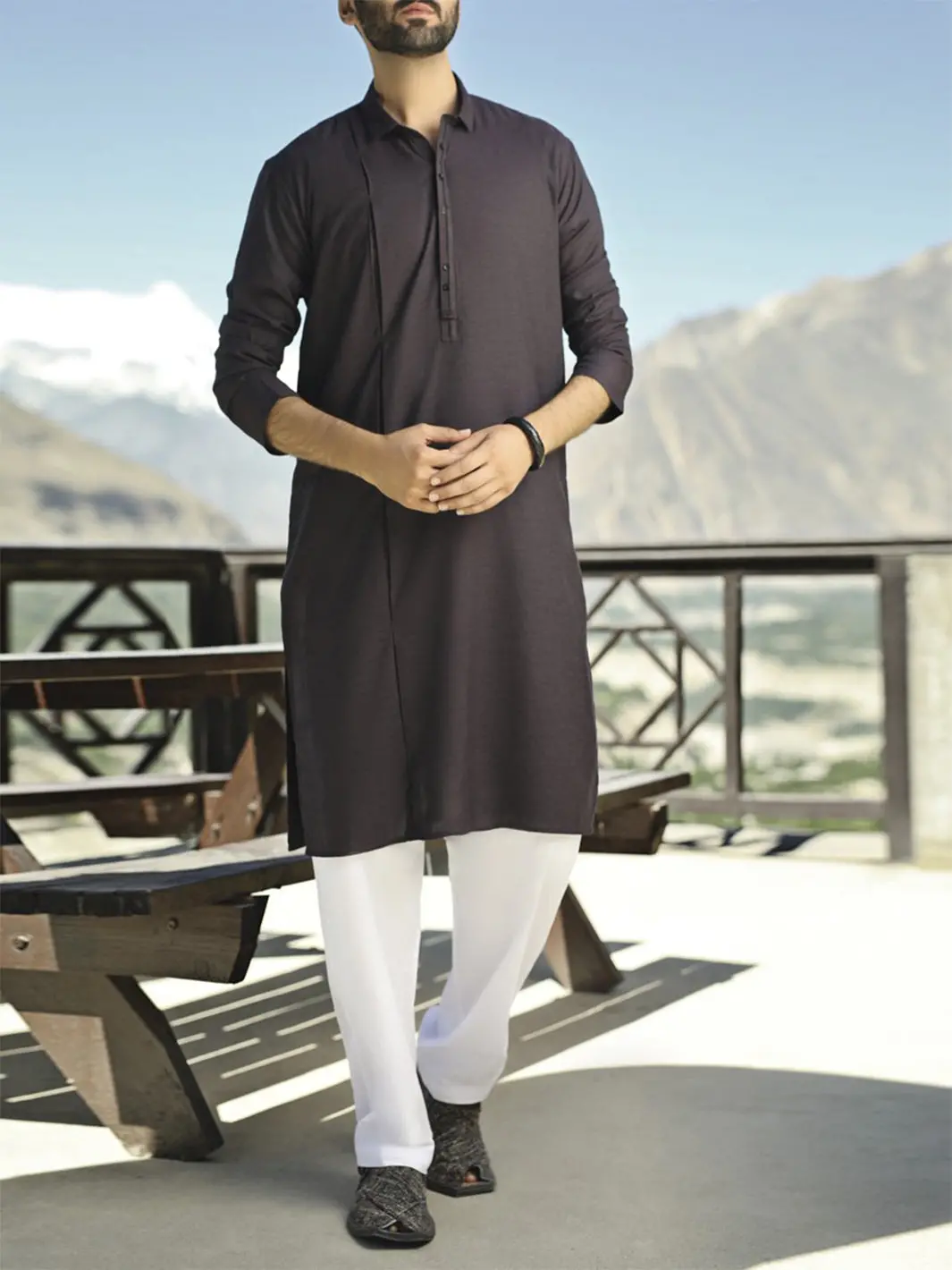 Purple Blended Kurta - Al-K-676 1
