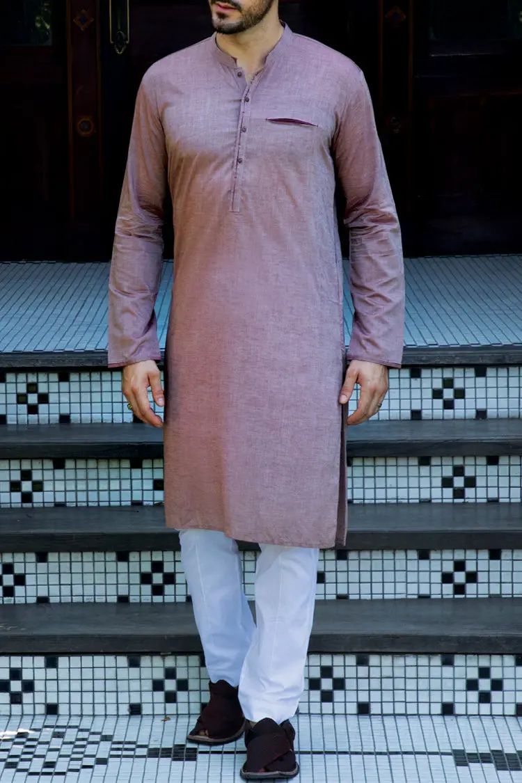 Tea Pink Blended Kurta - Al-K-678 1