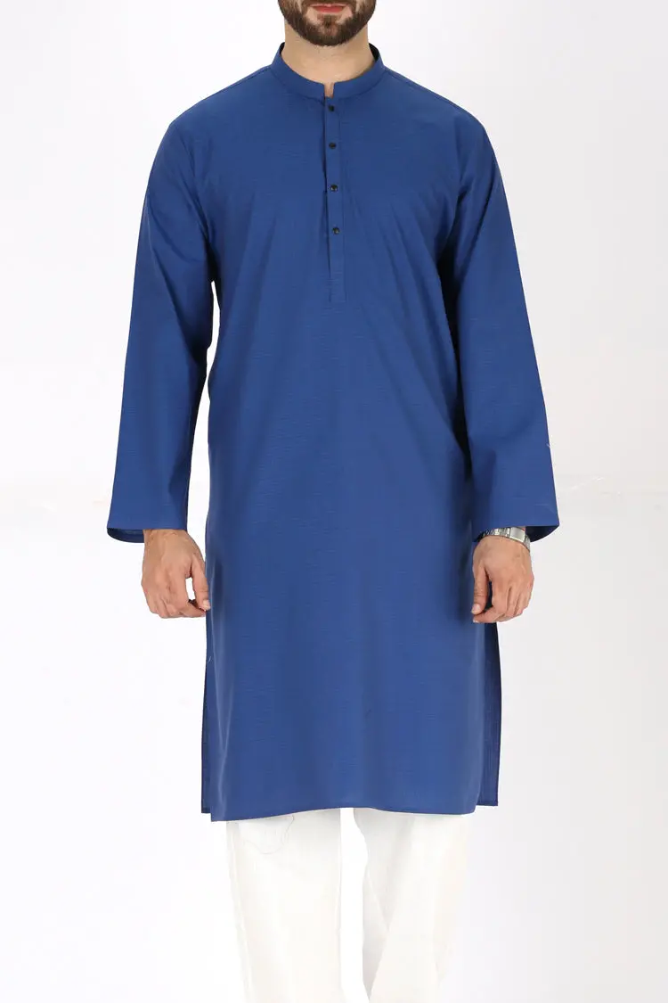 Royal Blue Blended Kurta - Al-K-729 1